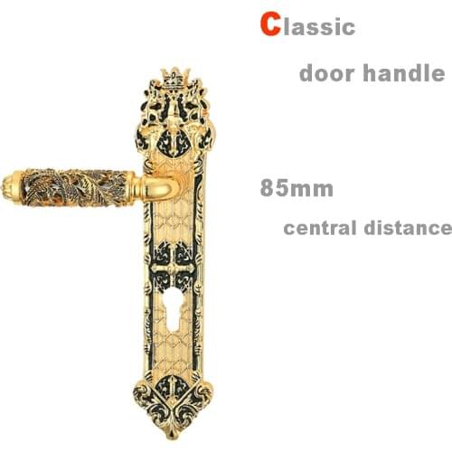 ITALY DESIGN 85mm CENTRAL DISTANCE HOLLOW SPLIT ZINC ALLOY DOOR HANDLE DOOR LOCK RG FINISH