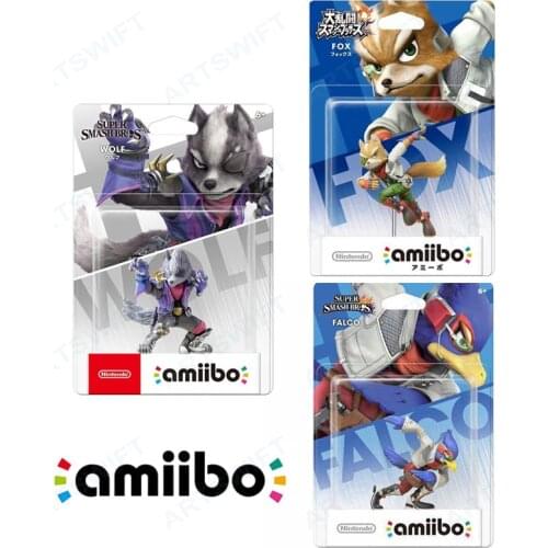 Nintendo Switch Amiibo Figure Wolf Falco Fox Super Smash Starfox for NS Wii U
