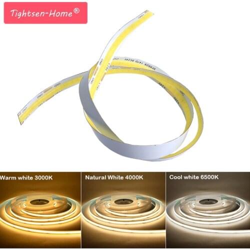 FOB/COB Led Flexible Strip Light High Density DC12V 24V 14W/M RA90 White/Nature White/Warm White Led Lighting IP65 0.5-5M