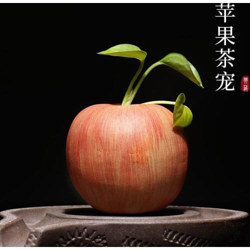 GuYue hall yixing purple sand tea pet office furnishing articles furnishing articles apple flower vase tea sets