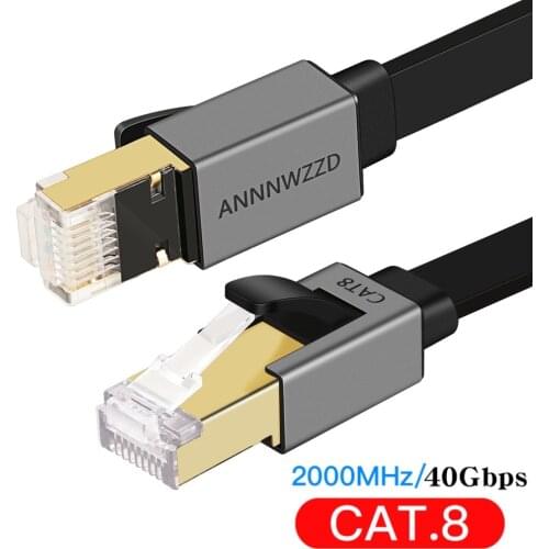 Cat8 Ethernet Cable 40Gbps RJ45 Network Cable High Speed Gigabit SFTP Lan Cat 8 RJ 45 Ethernet Cable for PS4 Router Laptop Cable