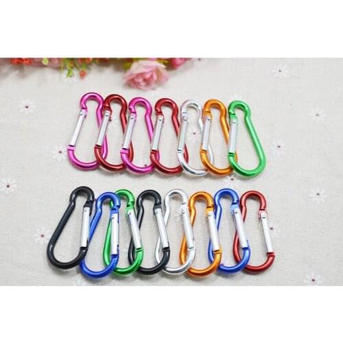 2000pcs 5cm Cucurbit shape carabiner for decorationgift Aluminium Alloy trip Bottle Hook Camping Hiking Keychain Random Color