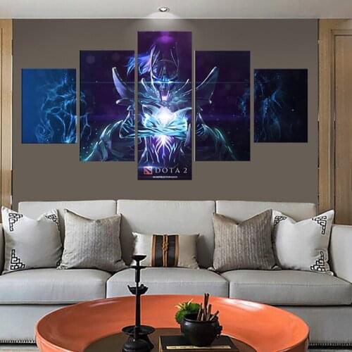 Canvas Hd Prints Picture Wall Artwork 5 Pieces Dota 2 Painting Home Decoration Modular Modern Game Poster For Living Room Framed