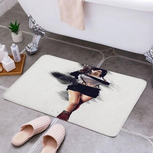 Final fantasy fan art 5 3D Print Doormats Rectangle Non-Slip DoorMat Bedroom Kitchen Entrance Print Door rugs Dropshipping