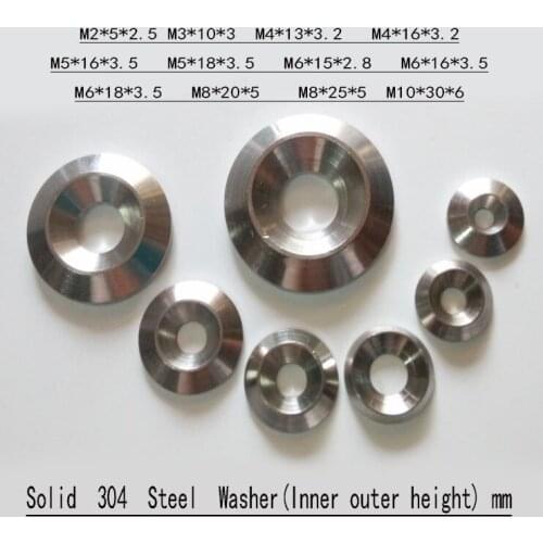 M3 m4 m5 m6 m8 304 countersunk screw washer socket head cap head step washser feet pad machine feet foot Concave convex cone