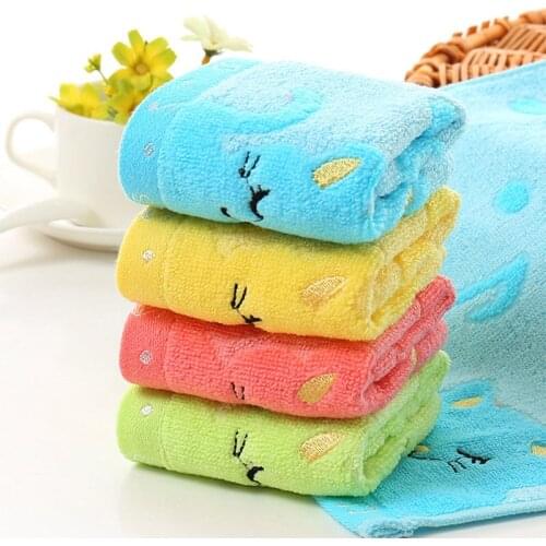 Cute Home Bathing Shower Towel Living Cute Cat Child Towel Bamboo Fiber Towel Cotton Towel Strong Water Absorbing Microfiber