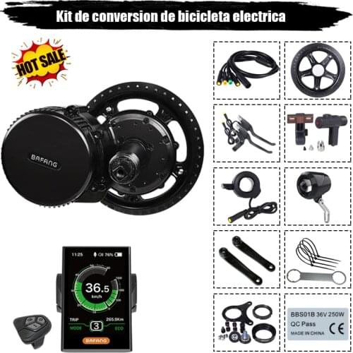 New Bafang BBS02B BBS02 48V 750W ebike Motor C18 LCD display bafang mid drive EBike conversion kits