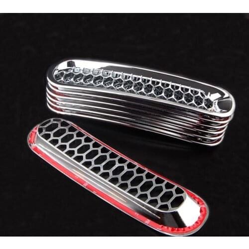 BBQ@FUKA 7pcs Silver Front Grill Mesh Grille Insert Kit Cover Trim Honeycomb Car styling For Jeep Wrangler Rubicon Sahara Jk 07
