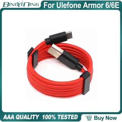 Original For Ulefone Armor 6/Armor 6E/Armor 6S/Armor 9/Armor 9ET2 EU Plug Travel TPYE-C USB Cable Data Line Charging Cable