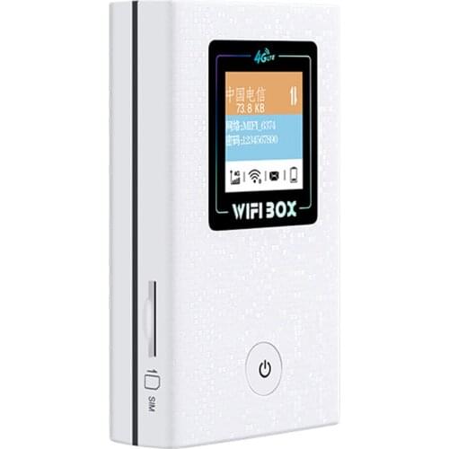 Portable 4G Wifi Router 4G Lte Wifi Wireless Router 6800MAh Battery Power Bank Hotspot Unlocked Car Mobile with Sim Card Slot