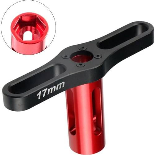 RCTOYFUN RC Car 17mm Wheel HEX Nuts Sleeve Socket Wrench Metal Hand Screw Driver Tool Upgrade Parts For 1/8 RC Crawler Model Car
