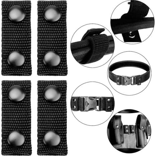 Duty Belt Keeper with Double Snaps for 2¼" Wide Belt Security Tactical Belt Police Military Equipment Accessories (Set of 4)