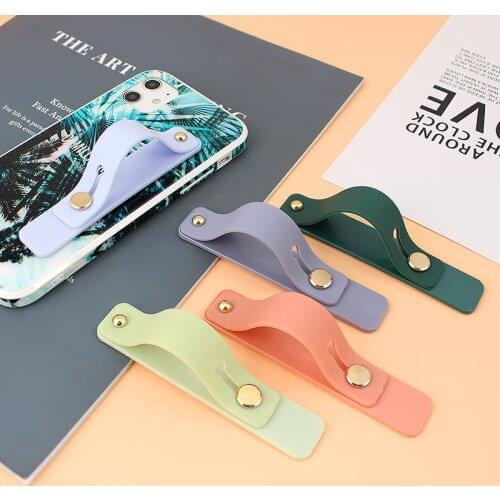 Silicone wristband finger ring grip mobile phone holder stand push pull sticker paste universal hand band phone holder bracket