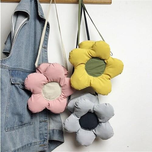 Fashion Nylon Ladies Small Messenger Bag Lovely Flower Women Crossbody Bags Cute Girls Purse Handbags Casual Phone Pouch Bolsa