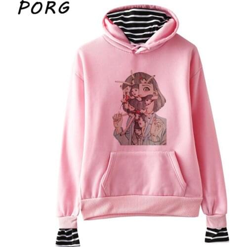 Man Manga Junji Ito Harajuku Hoodies Shintaro Kago Girl Sweatshirt Women Long Sleeve Aesthetic Japanese Anime Hoodie Tops Kpop
