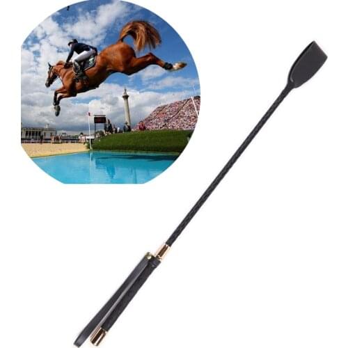 Boutique Slim Leather Riding Crop Horse Whip Paardrij Zweep Fusta Durable Stage Performance Props Lightweight Racing