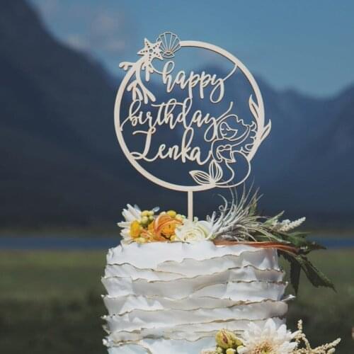 Mermaid Birthday Cake Topper, Mermaid cake topper, Mermaid tail cake topper, Personalised birthday cake topper