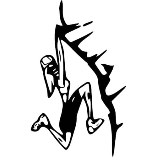 Thrilling Climbing Sports Decals High Quality Car Chec Decoration Personality Pvc Waterproof Decals Black/white, 16cm*10cm