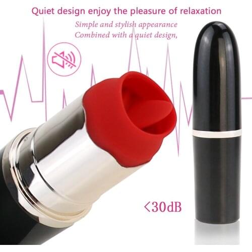 Female Adult Toy Tongue Licking Lipstick Massage Stimulation Vaginal Bullet Vibrator Clitoris Stimulator Sex Toy for Women