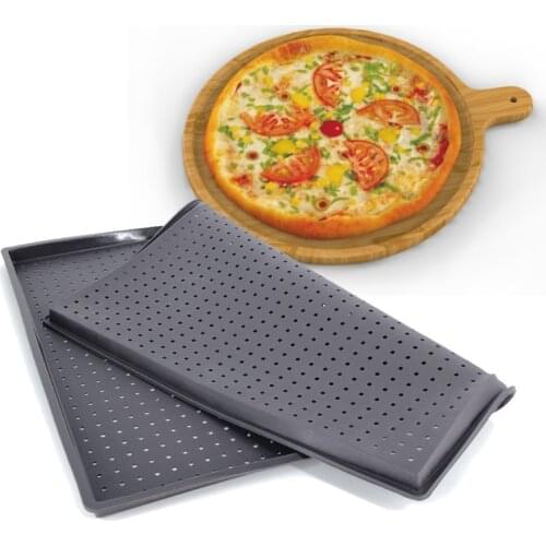 1 Pc 10 Inches Flexible Silicone Cake Baking Mold Pan Rectangular High Density Airhole Nonstick Pizza Bread Loaf Making Mould