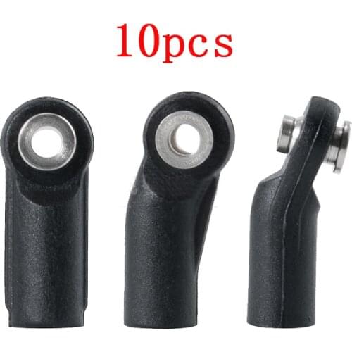 10Pcs 3.5mm M4 Tie Rod Ball Head Plastic Straight/Curved Ball End Connectors for SCX10 II AXIAL 90046 RC Crawler Car Model