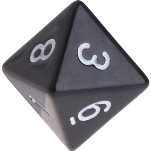 10pcs 8 Sided Acrylic Number Dice Family Party Bar Board Game DND Accessories