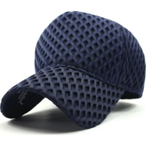 2021 Summer spring solid Oversize Mesh Trucker hat Plus Size Hollow Baseball Caps
