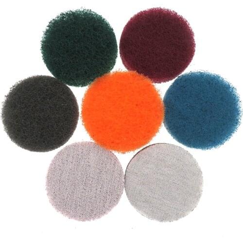 5pcs 2 inch Power Scrub Pads for Drill Polish Scouring Pad Hook & Loop Car Cleaning tools