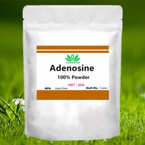 50-1000g Adenosine Powder,9-β-D-Ribofuranosyladenine;Adenine riboside;Adenine-9-β-D-ribofurano Powder,Antiarrhythmic,side