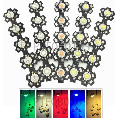 50PCS 1W 3W LED COB Lamp Chip Warm white White Red Blue Yellow Green UV LED Bulb Diode Beads For DIY LED Floodlight Spotlight