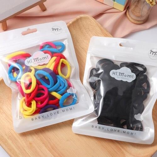 50Pcs/Set Elastic Hair Bands Scrunchie Hair Bands Women Rubber Bands Ponytail Hair Accessories Headband Girls Fashion Hairband