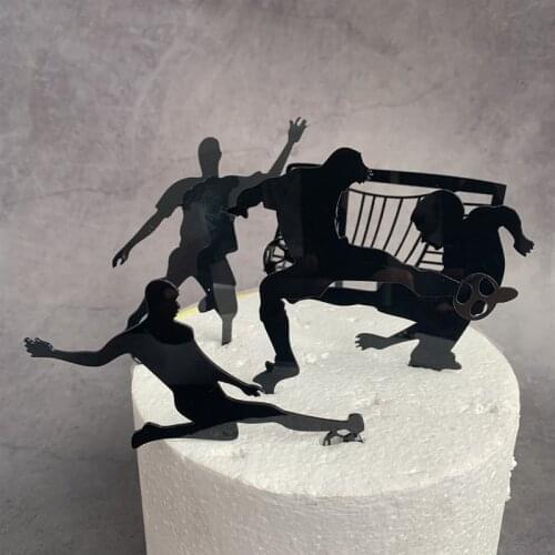 Acrylic Football Cake Topper Sports Theme Soccer Cake Topper Flags For Boys Birthday Sports Party Cake Decorations Baby Shower