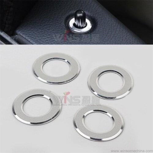 Accessories For Mercedes Benz E Class 2010-2015 Door Lock Ring Trim 3D Sticker Interior Mouldings Car Styling