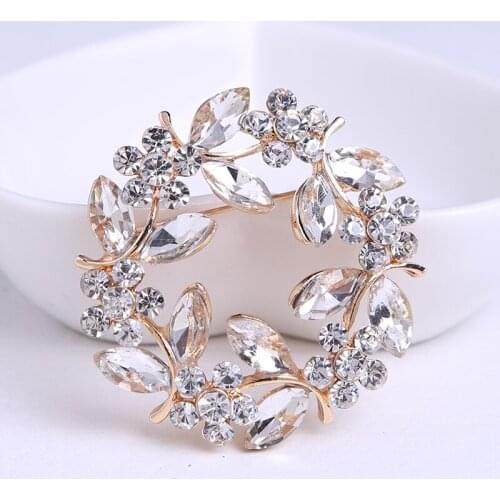 Beadsland Alloy Inlaid Rhinestone Brooch Design Fashionable High-end Clothing Accessories Pin Woman Gift MM-310
