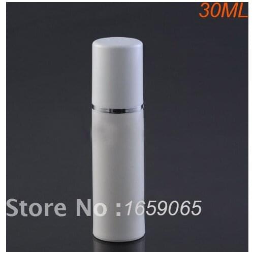 30ml white acrylic airless vacuum pump lotion bottle with white cap used for serum/lotion/emulsion/foundation Cosmetic Container