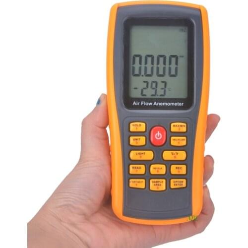 Digital LCD Anemometer Tachometer With USB Wind Speed Measurement GM8902 Air Flow Tester Air Temperature Meter