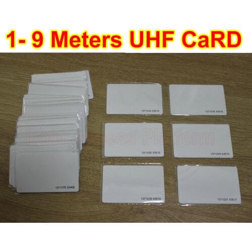 Long Range Reading PVC Card with 860~920MHz White Color with Allen H3 chip range 1- 9 meter Car Parking system application50pcs