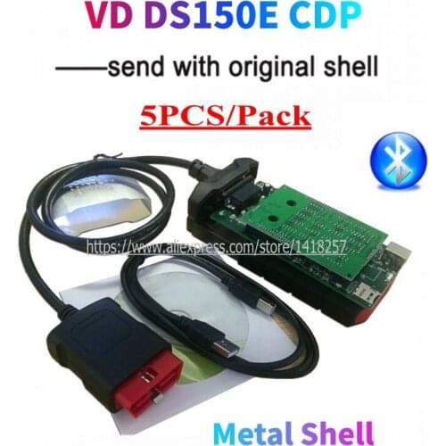 DHL5pcs/lot VD DS150E CDP new vci obd2 obdii Diagnostic Tool 2017R3 keygen bluetooth Scanner tool car truck VD TCS CDP Pro Plus