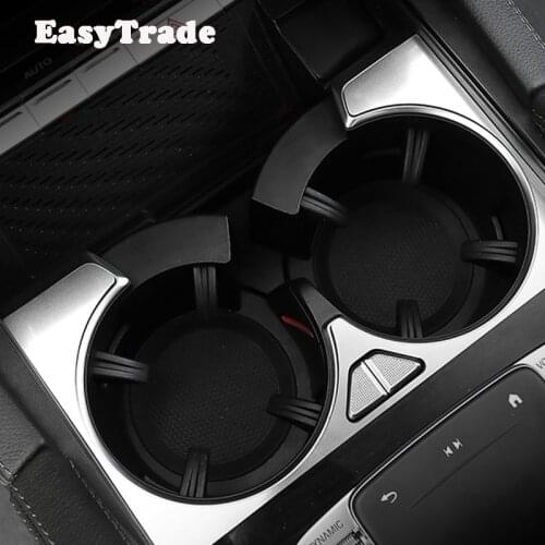 For Mercedes Benz GLE Class W167 V167 GLE350 GLE450 2020 2021 Central Control Water Cup Decorative Frame Cover Stainless Steel