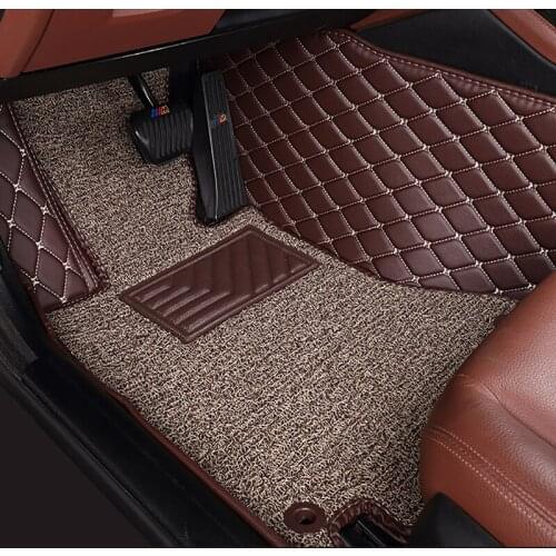 Custom Double layer car floor mats for MINI CLUBMAN COUPE JCW-CLUBMAN COUNTRYMAN COUNTRYMAN PACEMAN all models car mats 5 seat