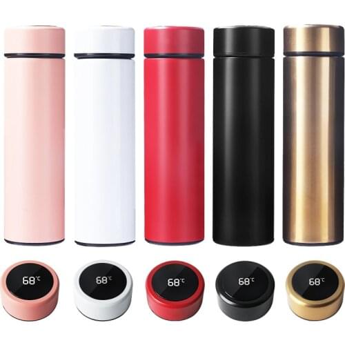 Insulation cup temperature display water cup stainless steel couple creative business gift custom LOGO cute water bottle Women