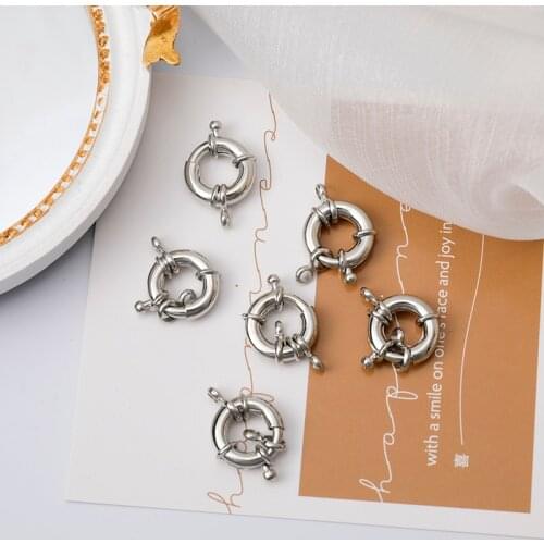 JUYA Wholesale 100 Pcs 15 mm Width Sailor Fastener Clasps Hooks For Jewelry Making Charm Connectors Handmade Jewelry Accessories