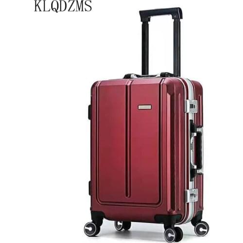KLQDZMS Womans Fashion Travel Luggage Bags 20’’24 Inch PC Mans Business Travel Spinner Rolling Suitcases Bag Student Trolleys