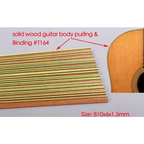 Guitar Strip Wood Purfling Binding Guitar Body Parts Inlay 810x6x1.5 mm 164# 20 pcs