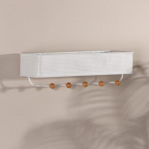 Metal Wall Shelf with Hook for Letter Wall Key Holder Key Hanger Rack Multifunctional Storage Shelf Organizer for Home