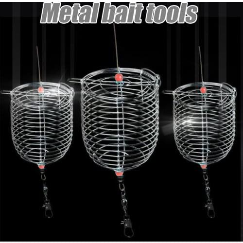 Metal Wire Lure Conical Bait Cage Basket Feeder Holder for Method Feeder Mould Thrower Carp Fishing Gear Tackle