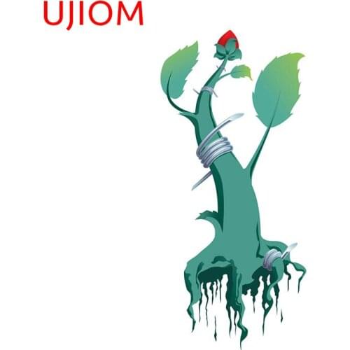 UJIOM Rose Wall Stickers Kitchen Bathroom Decor Poster Decals Bedroom Accessories Home Office Living Room Decor Vinyl Wallpaper