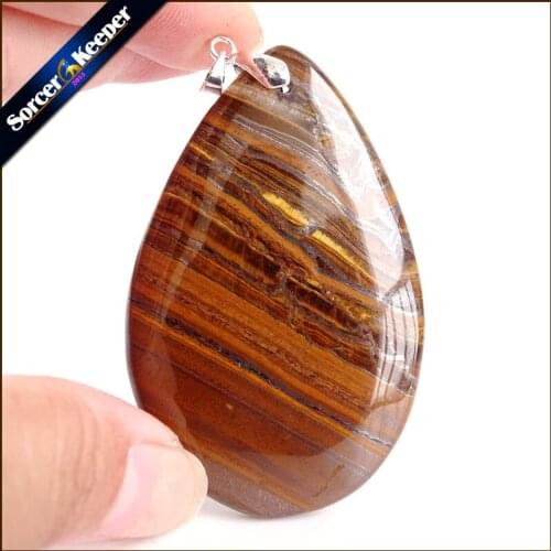 Real Female Natural Crystal Bijoux Femme Choker Necklaces Pendants Hand Made Iron Tiger Eye Stone Beads For Jewelry Making US317