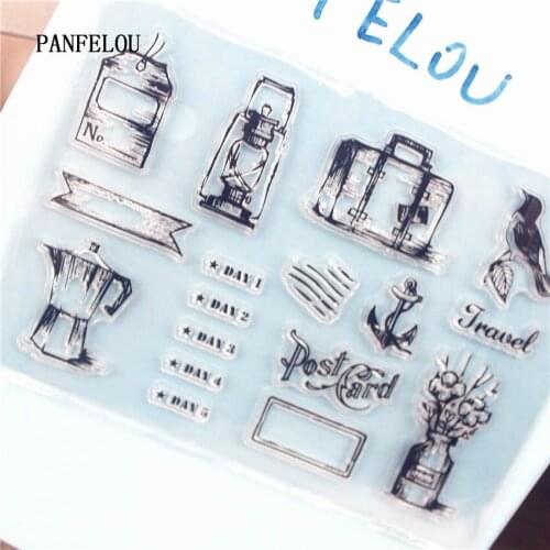 PANFELOU A briefcase Clear Stamp DIY Silicone Seals Scrapbooking/Card Making/Photo Album Decoration Supplies sheets