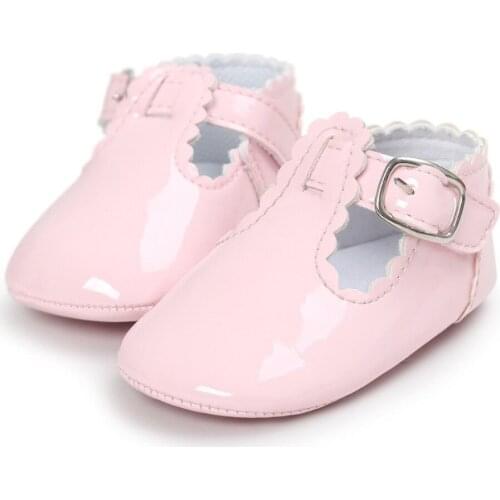 Baby Girls First Walkers PU Leather Infant Shoes Fashion Lace Toddler Kids Soft Crib Princess Shoes